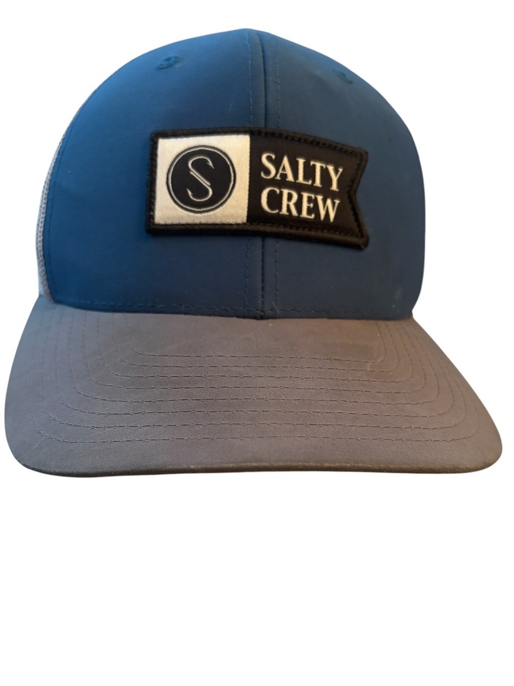 Salty Crew S Logo Mesh Back Trucker Cap - Blue and Gray